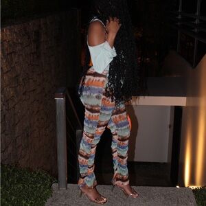 Fashion Nova Vibrant Tie-Dye MESH Pant